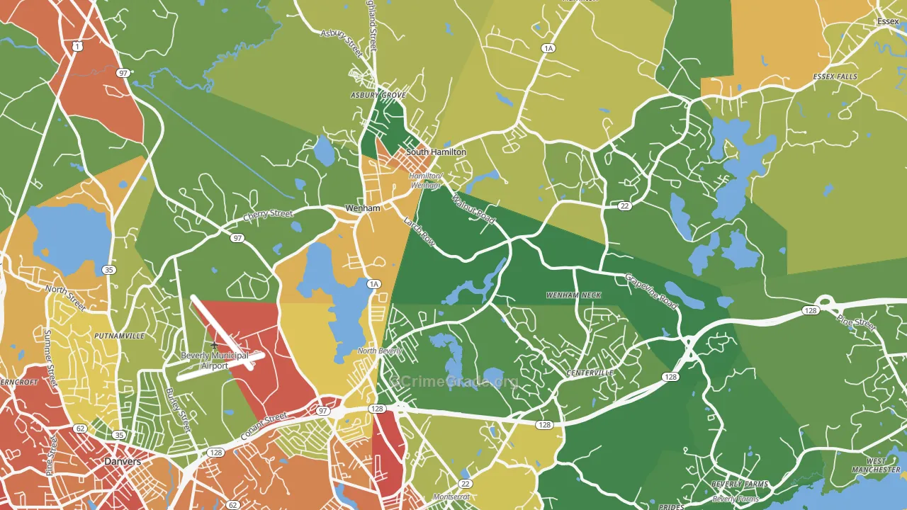 01984, MA Map of Drug-Related Crime Rates