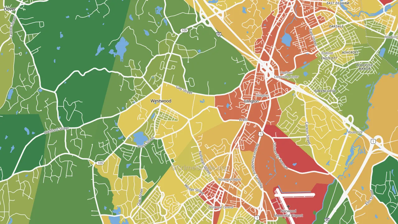 02090, MA Map of Drug-Related Crime Rates