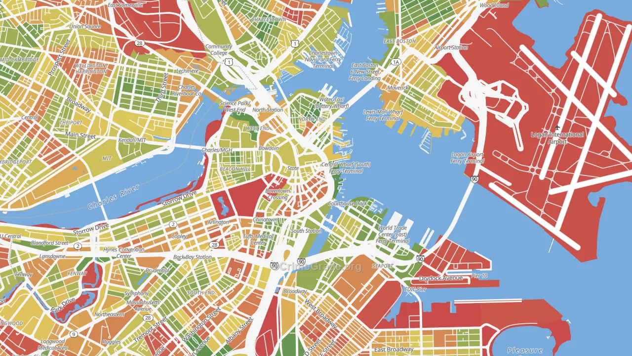 02110, MA Map of Drug-Related Crime Rates