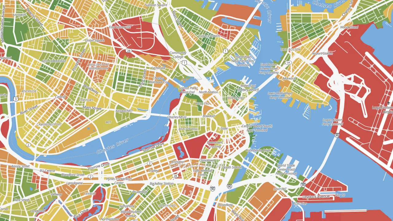 02114, MA Map of Drug-Related Crime Rates