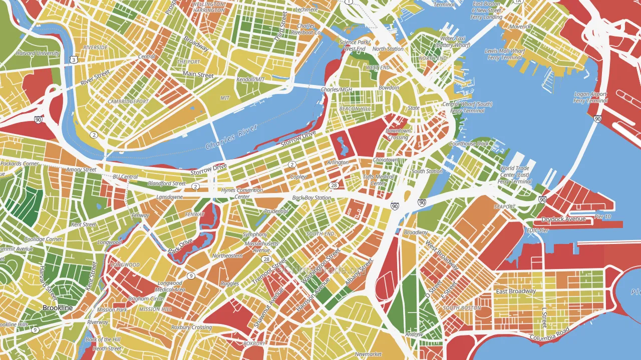 02116, MA Map of Drug-Related Crime Rates