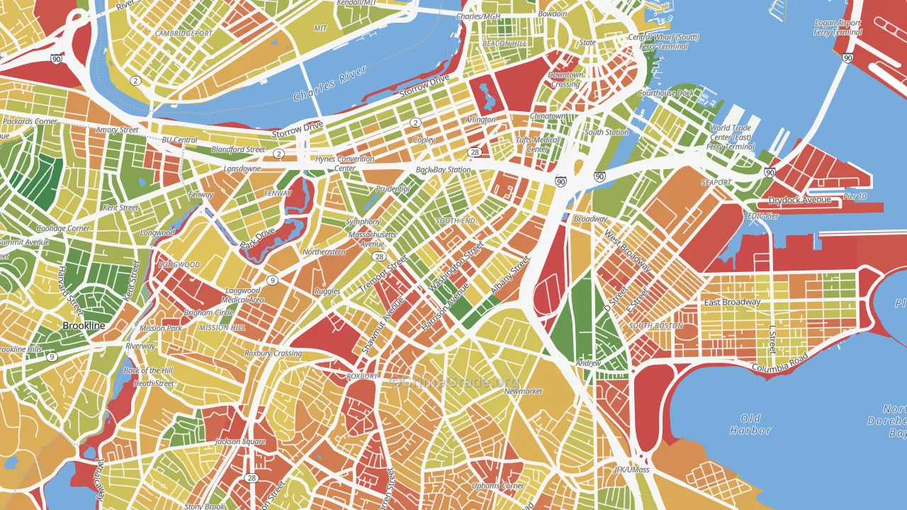 02118, MA Map of Drug-Related Crime Rates