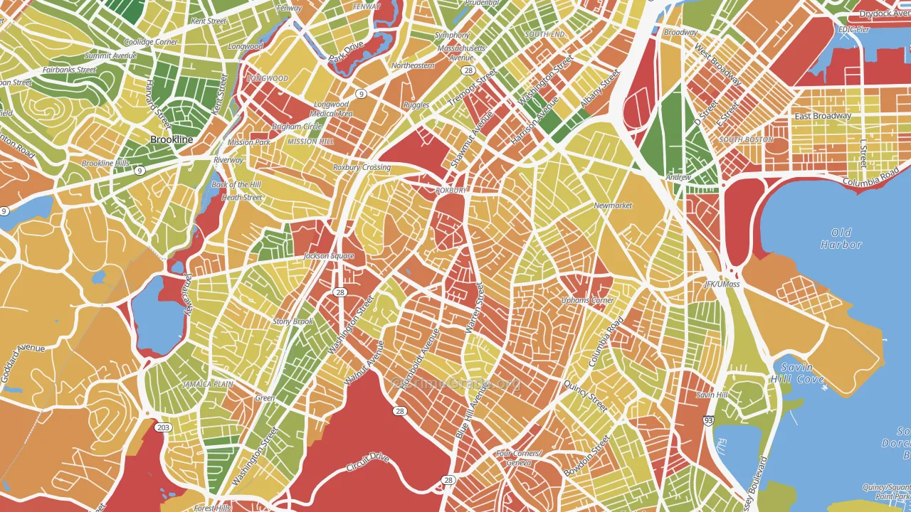 02119, MA Map of Drug-Related Crime Rates