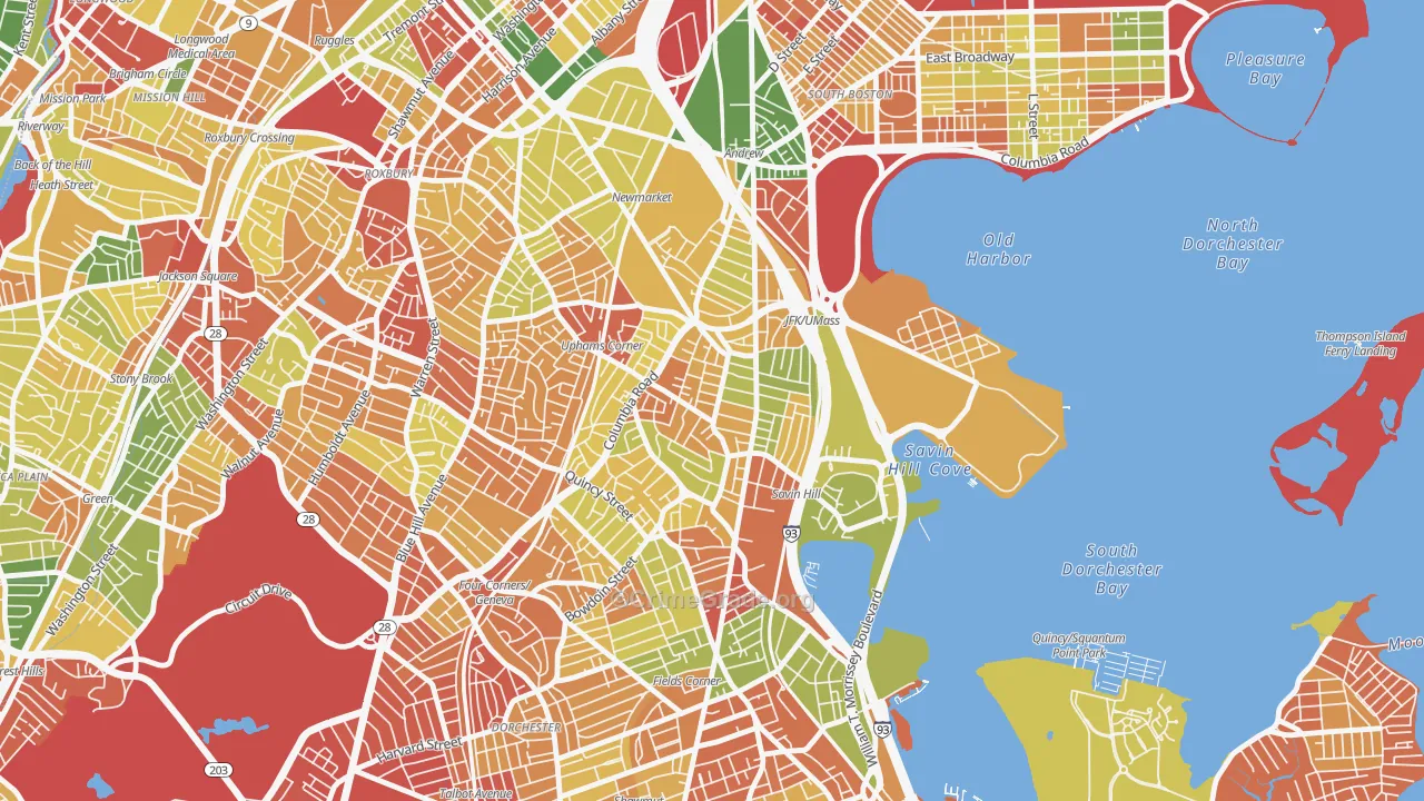 02125, MA Map of Drug-Related Crime Rates