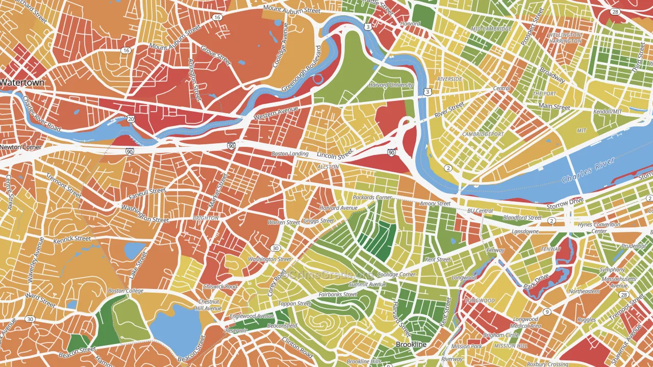 02134, MA Map of Drug-Related Crime Rates