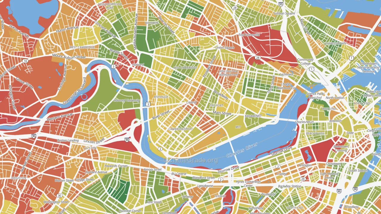 02139, MA Map of Drug-Related Crime Rates