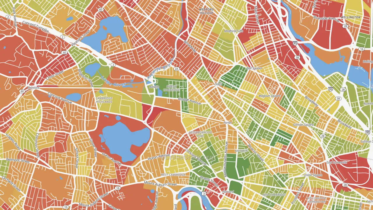 02140, MA Map of Drug-Related Crime Rates
