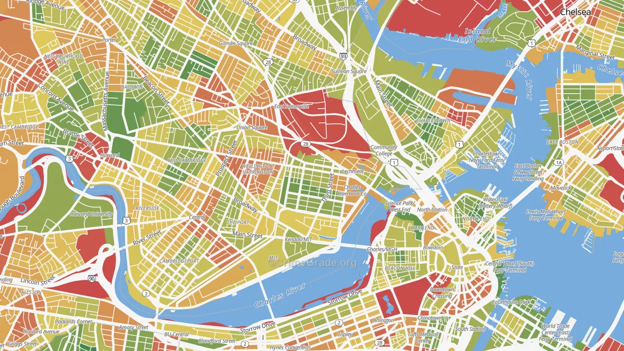 02141, MA Map of Drug-Related Crime Rates
