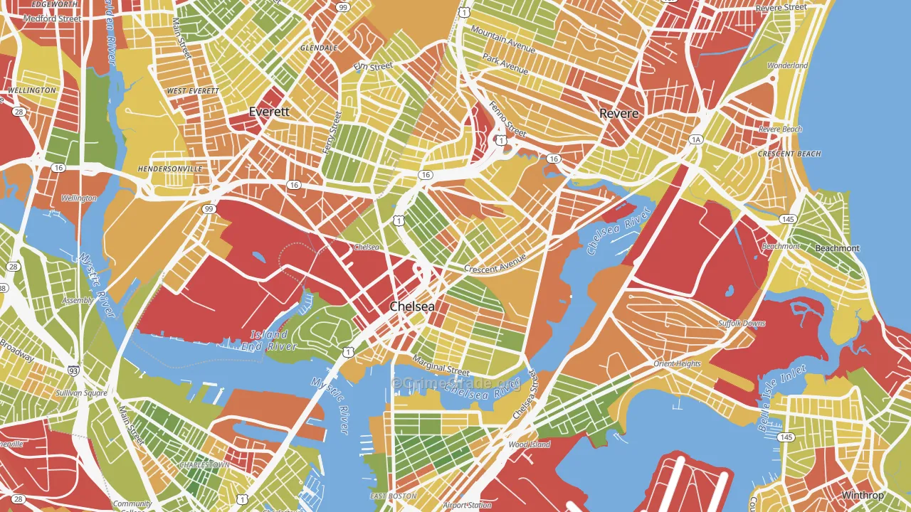 02150, MA Map of Drug-Related Crime Rates