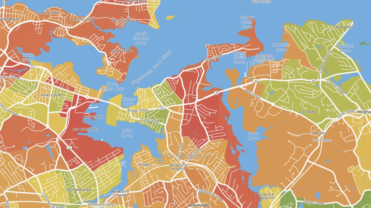 02191, MA Map of Drug-Related Crime Rates