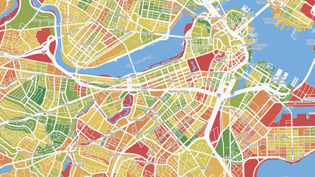 02199, MA Map of Drug-Related Crime Rates