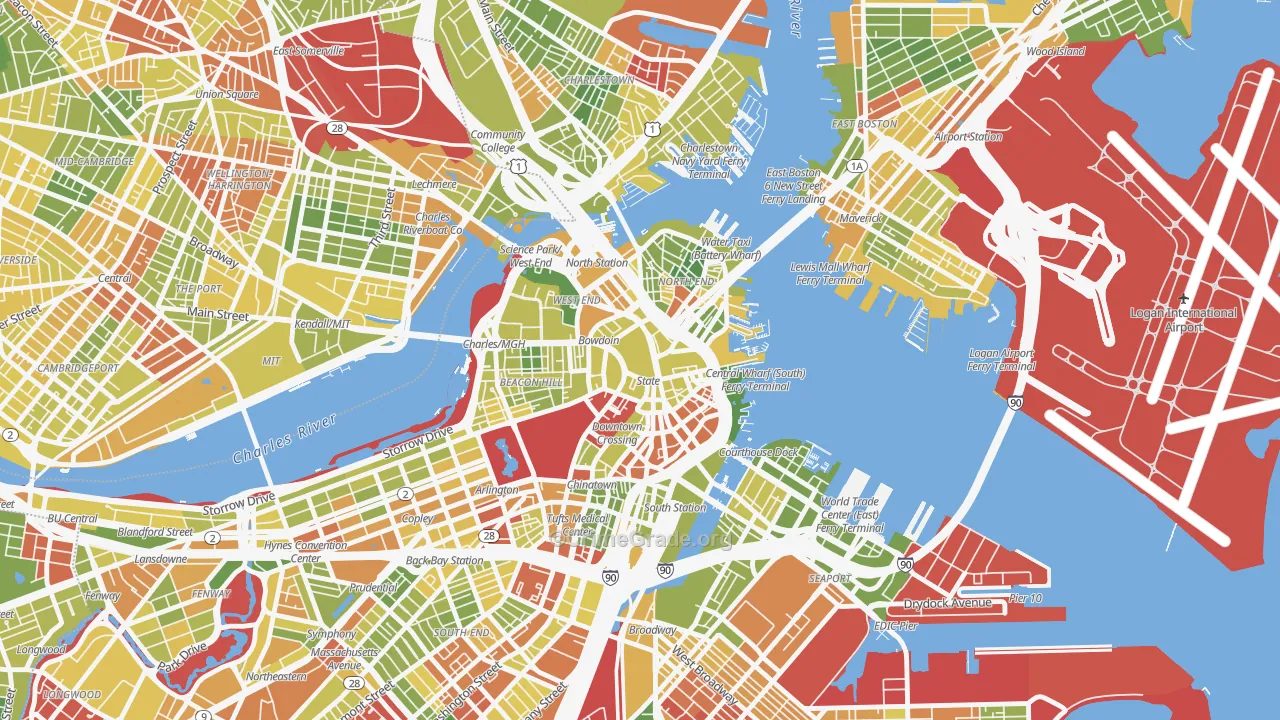 02201, MA Map of Drug-Related Crime Rates