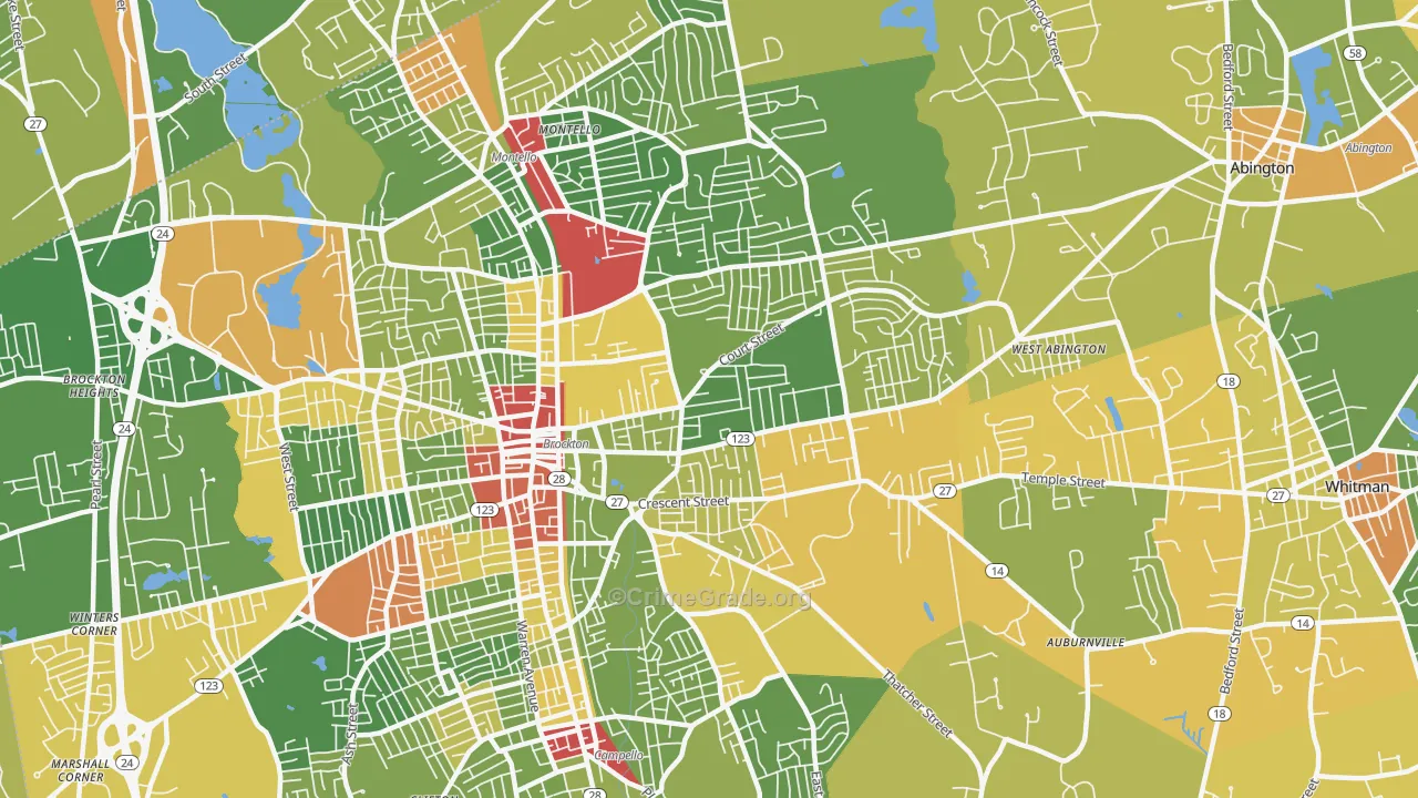 02302, MA Map of Drug-Related Crime Rates