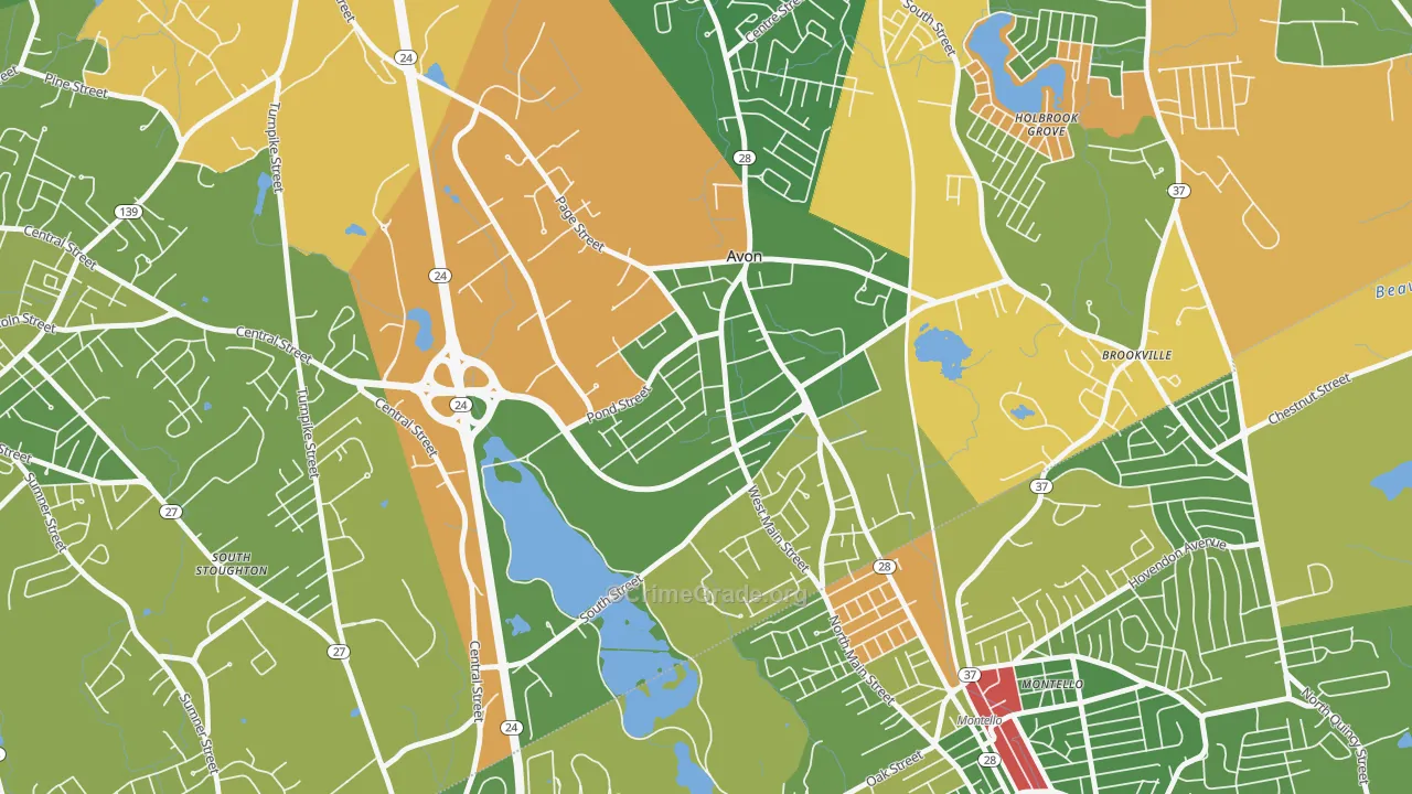 02322, MA Map of Drug-Related Crime Rates