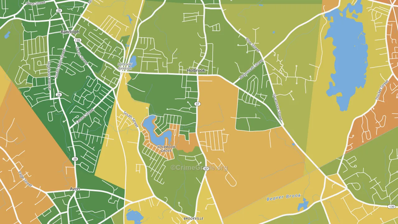 02343, MA Map of Drug-Related Crime Rates