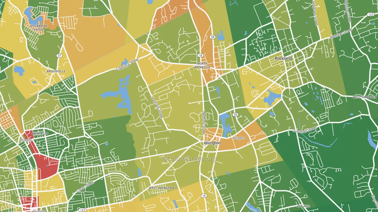 02351, MA Map of Drug-Related Crime Rates