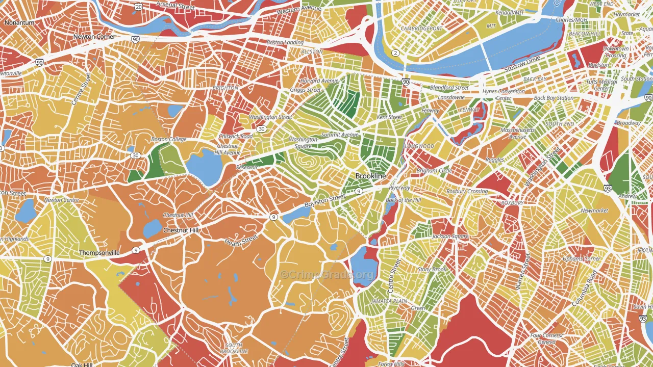 02445, MA Map of Drug-Related Crime Rates