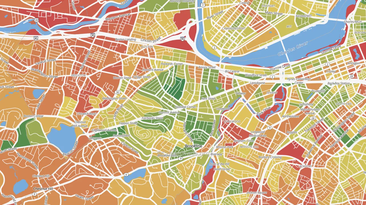 02446, MA Map of Drug-Related Crime Rates