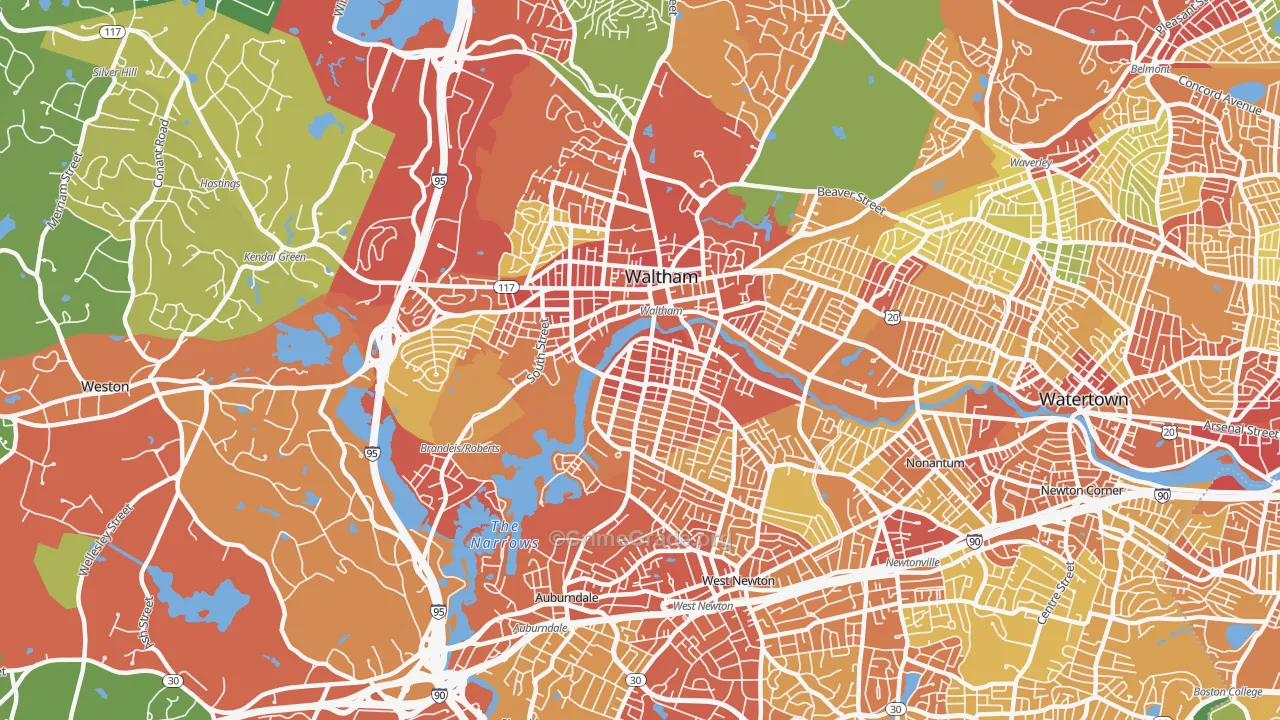 02453, MA Map of Drug-Related Crime Rates