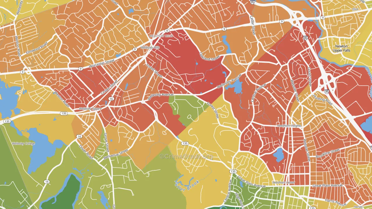02457, MA Map of Drug-Related Crime Rates