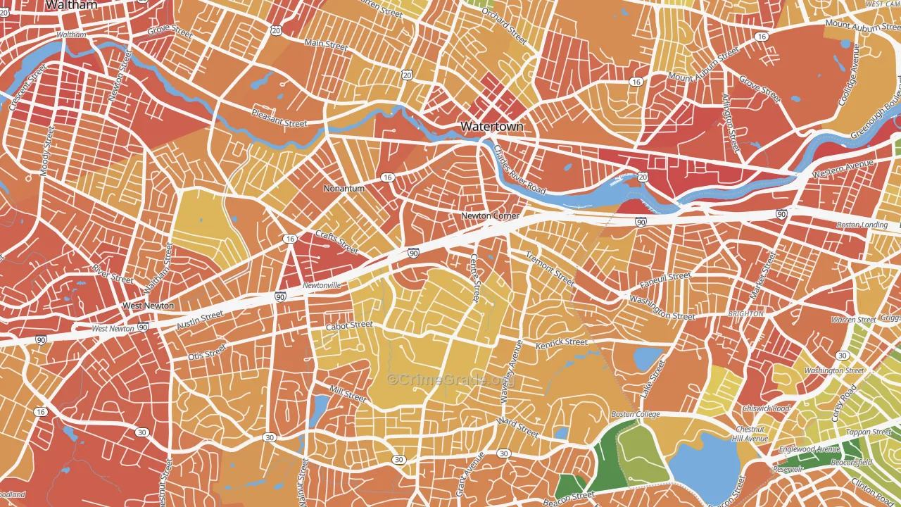 02458, MA Map of Drug-Related Crime Rates
