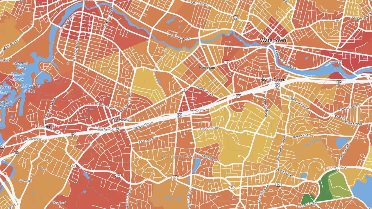 02460, MA Map of Drug-Related Crime Rates