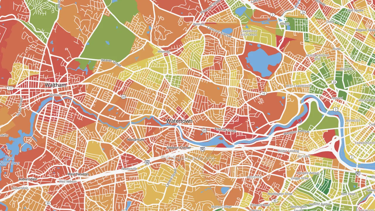 02472, MA Map of Drug-Related Crime Rates