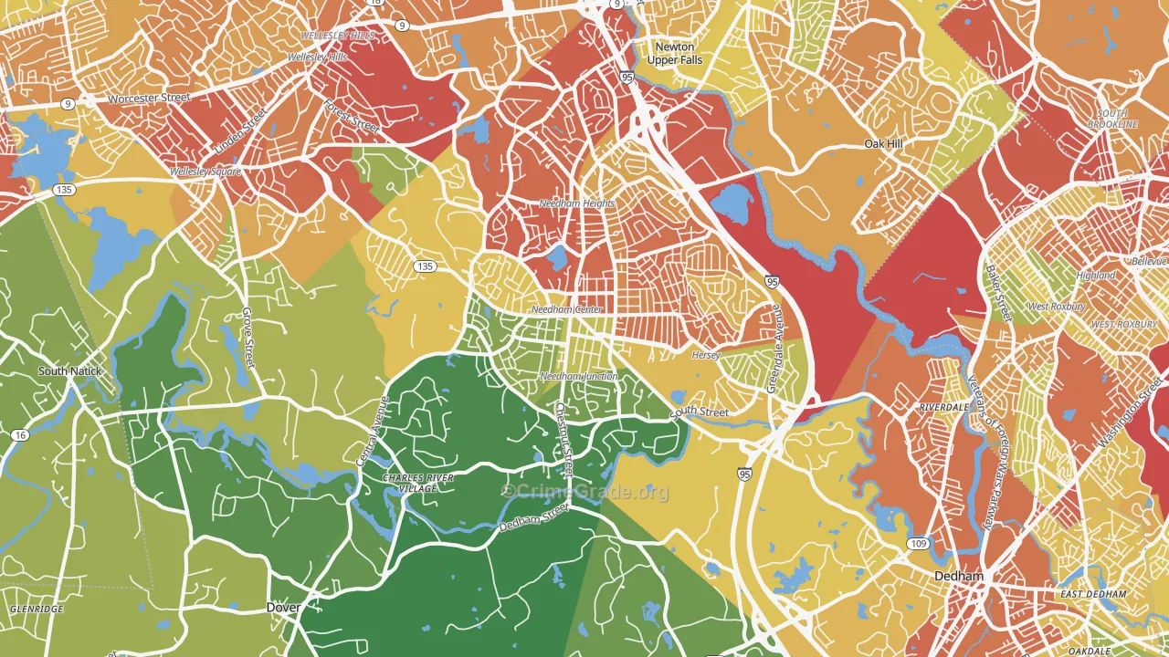 02492, MA Map of Drug-Related Crime Rates