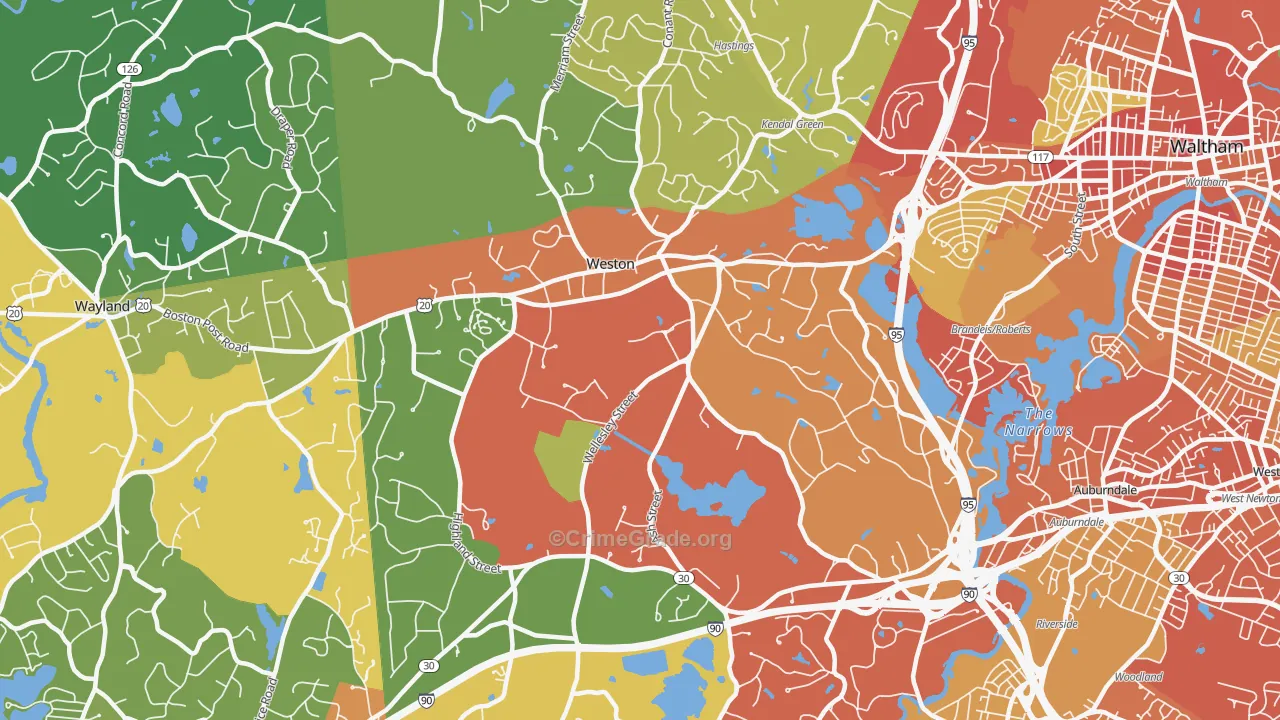 02493, MA Map of Drug-Related Crime Rates