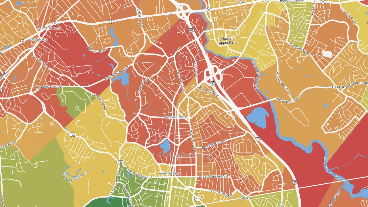 02494, MA Map of Drug-Related Crime Rates