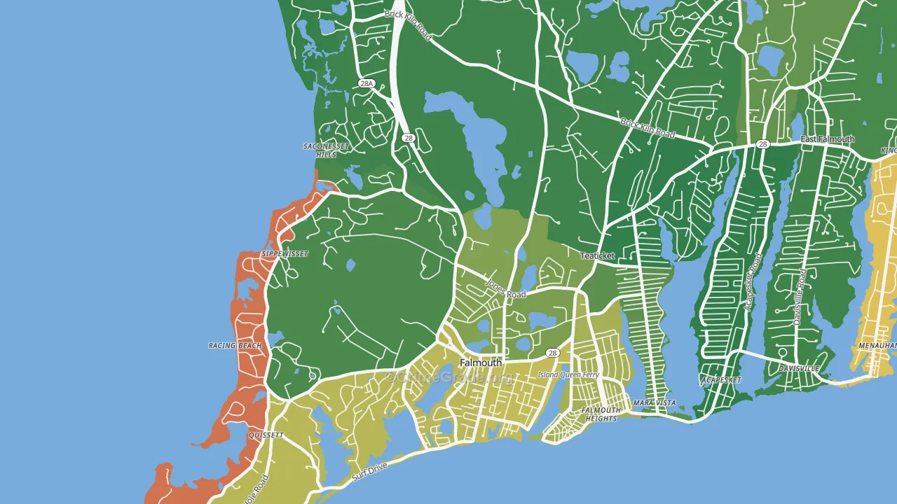 02540, MA Map of Drug-Related Crime Rates