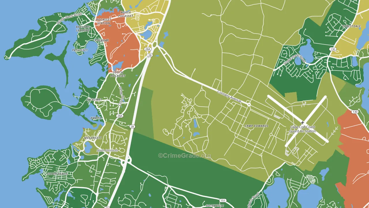 02542, MA Map of Drug-Related Crime Rates