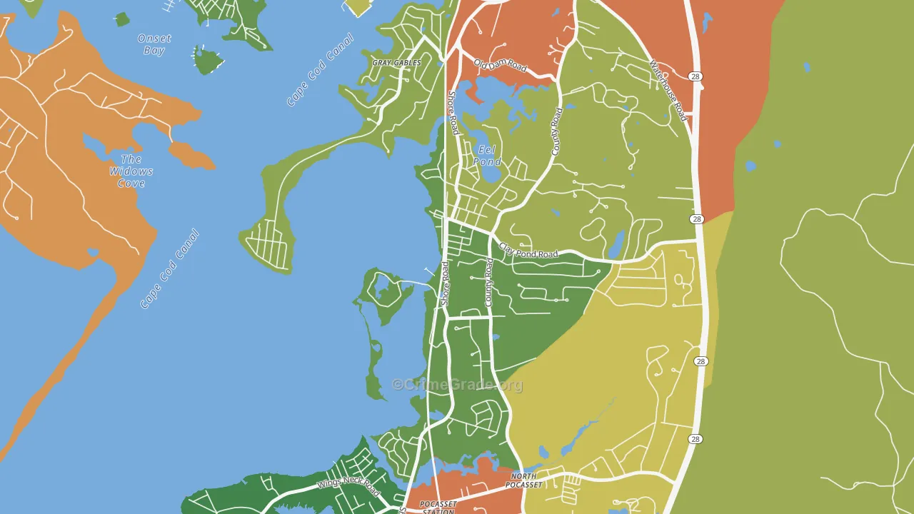 02553, MA Map of Drug-Related Crime Rates