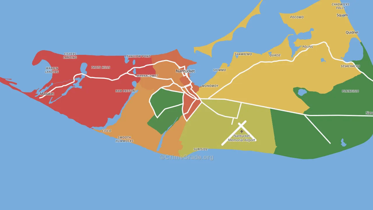 02554, MA Map of Drug-Related Crime Rates