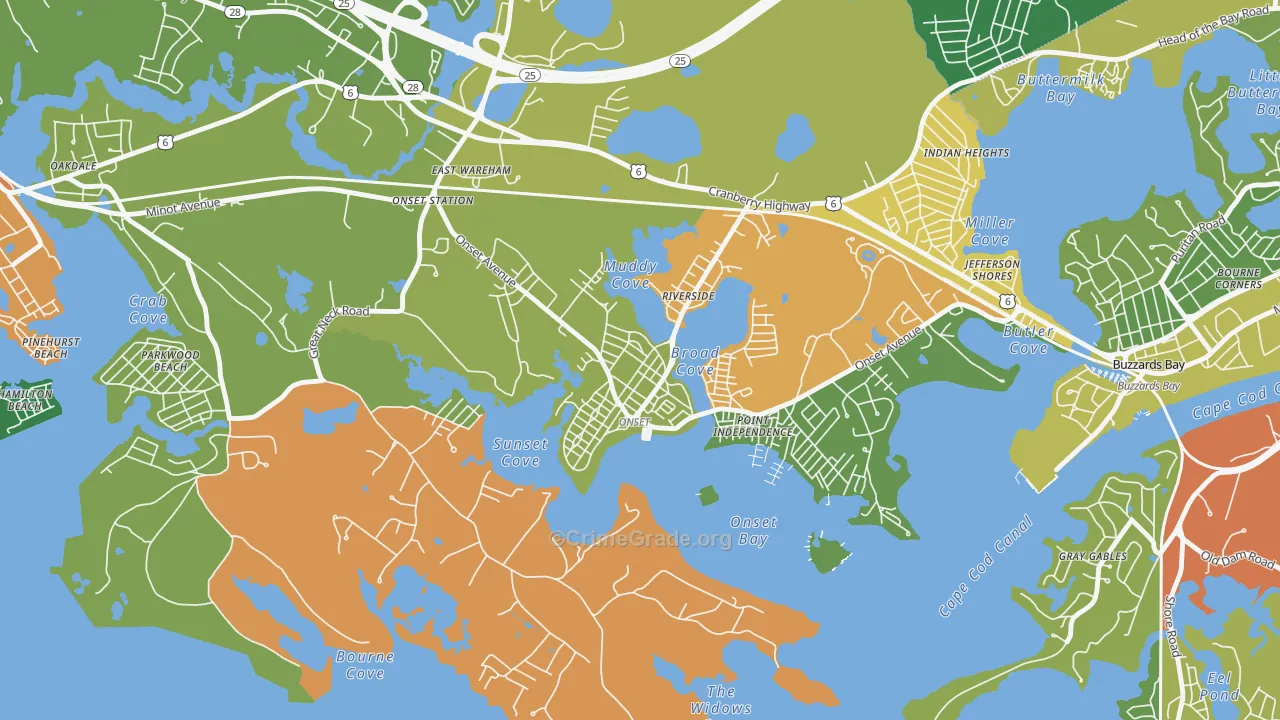 02558, MA Map of Drug-Related Crime Rates