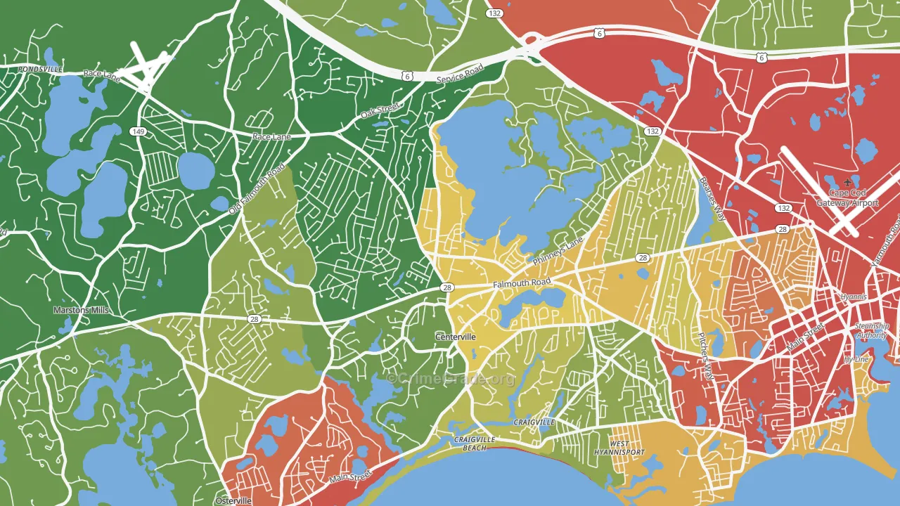 02632, MA Map of Drug-Related Crime Rates