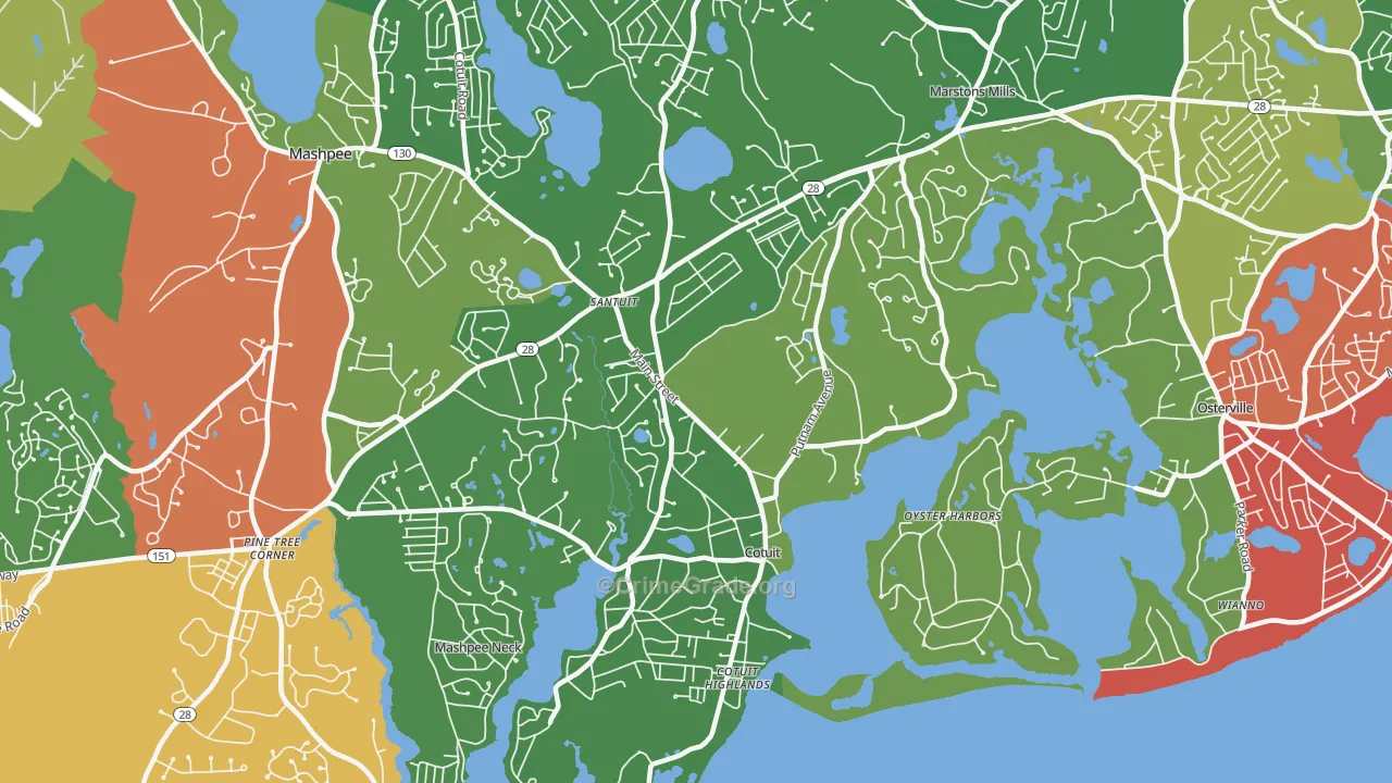 02635, MA Map of Drug-Related Crime Rates