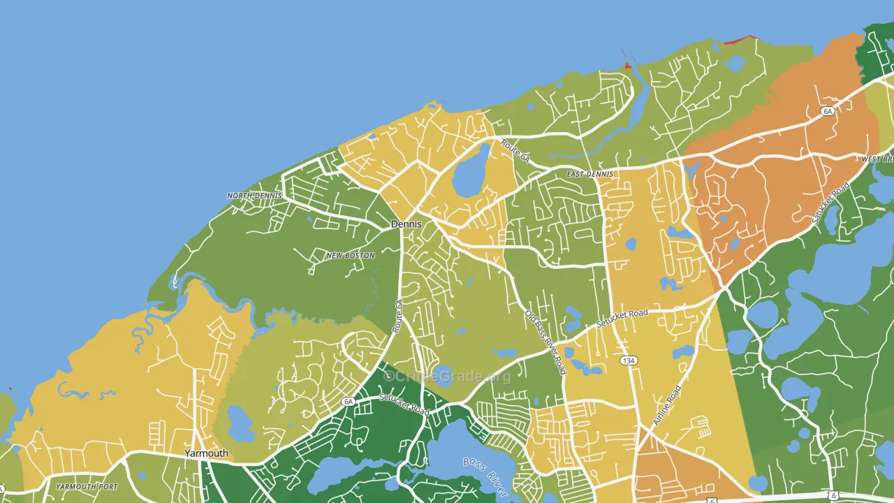 02638, MA Map of Drug-Related Crime Rates