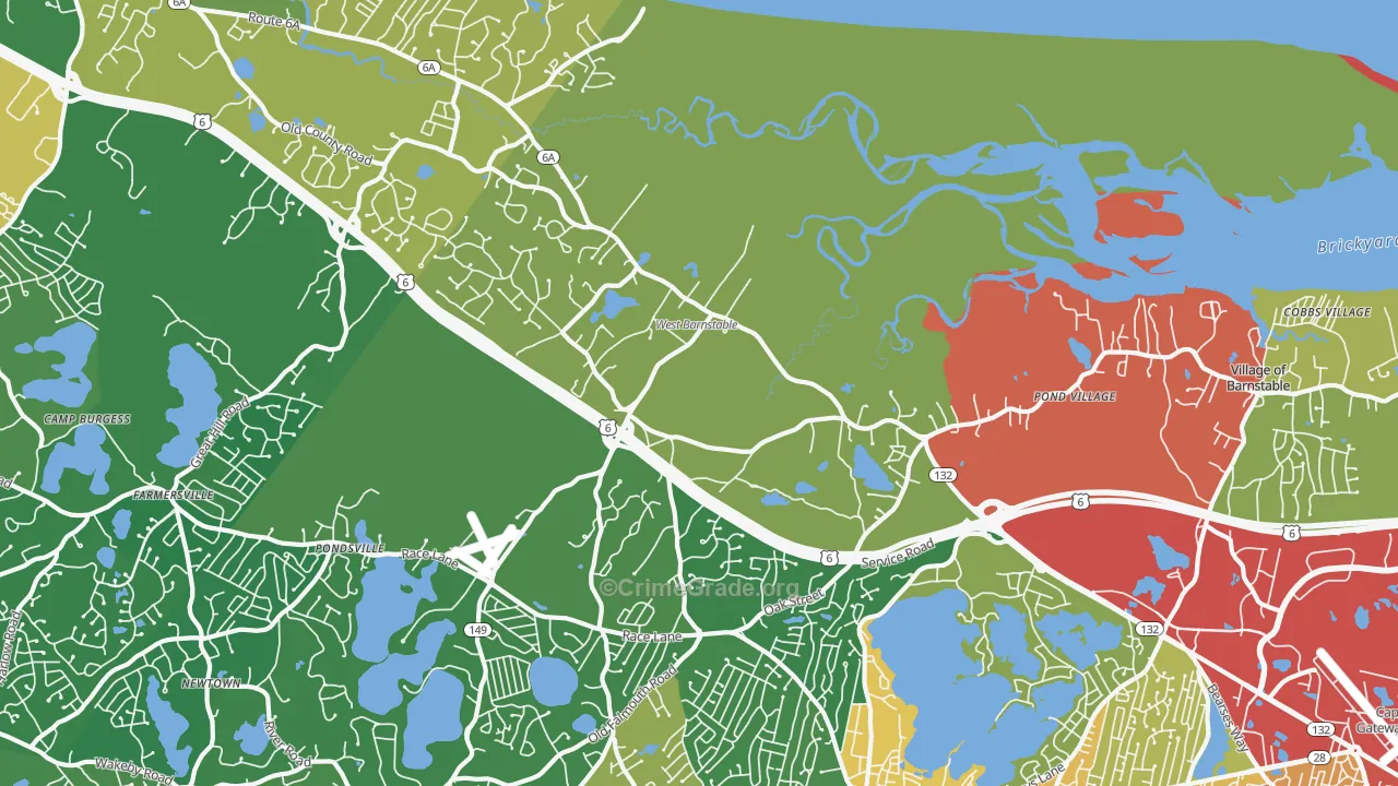02668, MA Map of Drug-Related Crime Rates