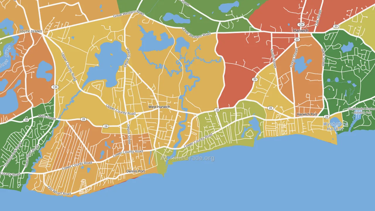02671, MA Map of Drug-Related Crime Rates