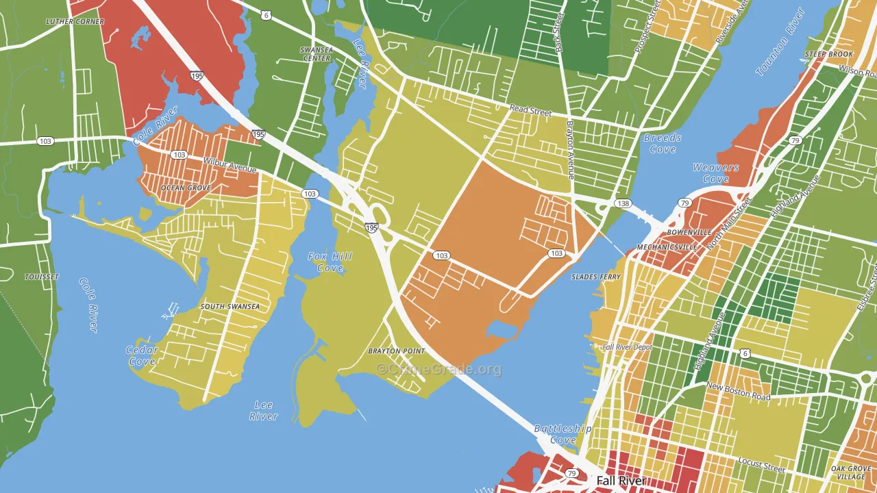 02725, MA Map of Drug-Related Crime Rates