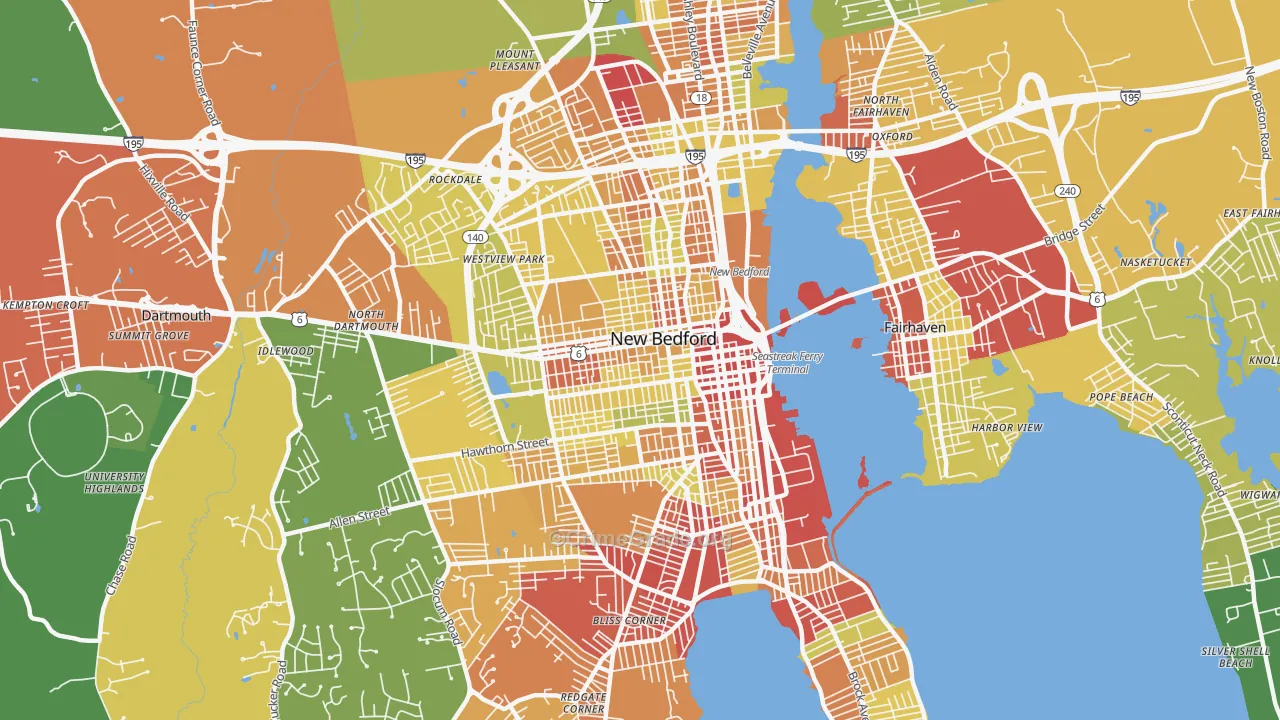 02740, MA Map of Drug-Related Crime Rates