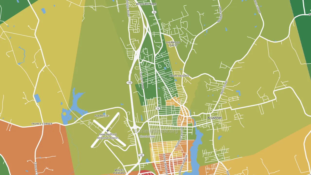 02745, MA Map of Drug-Related Crime Rates