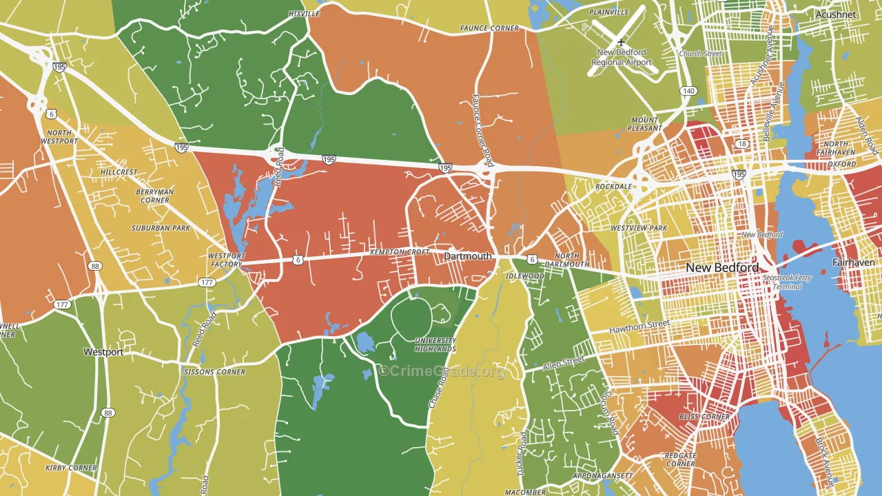 02747, MA Map of Drug-Related Crime Rates