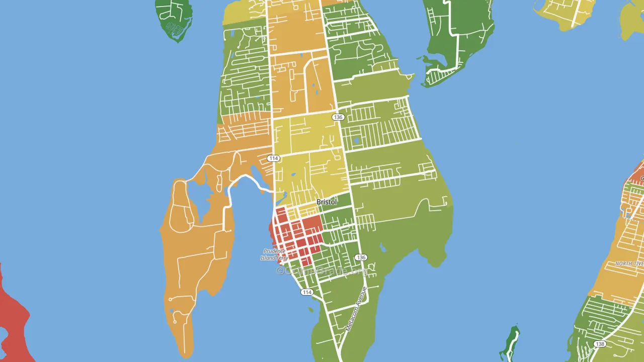 02809, RI Map of Drug-Related Crime Rates