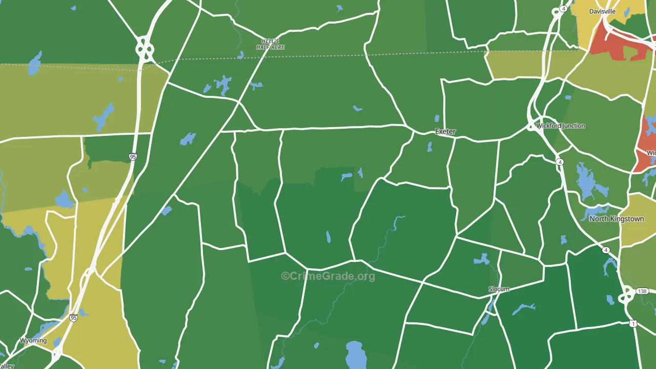02822, RI Map of Drug-Related Crime Rates