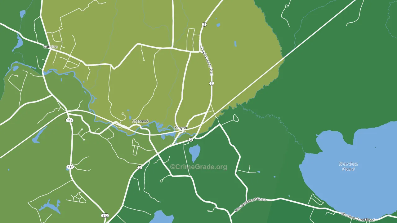 02836, RI Map of Drug-Related Crime Rates