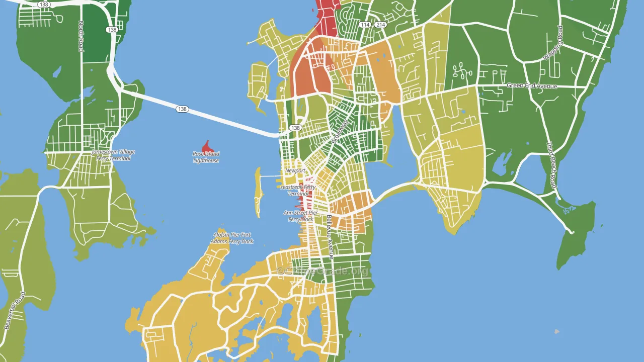 02840, RI Map of Drug-Related Crime Rates