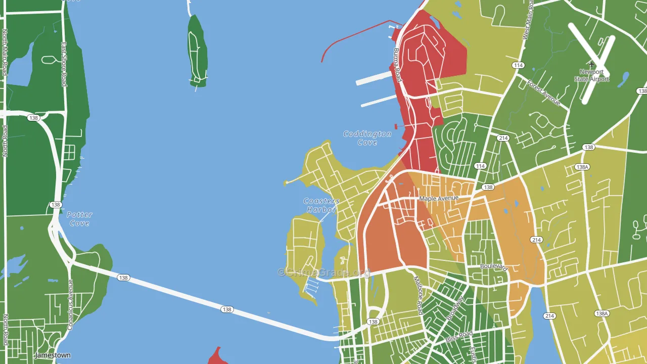 02841, RI Map of Drug-Related Crime Rates
