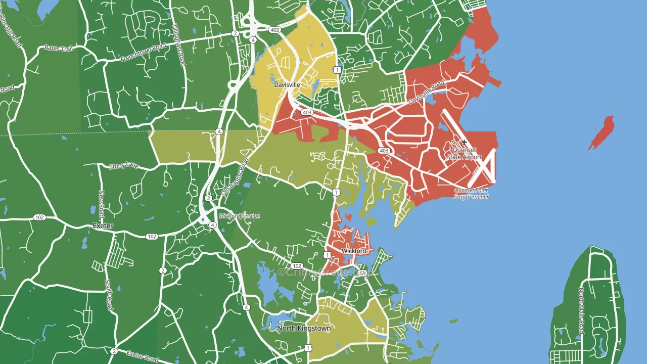02852, RI Map of Drug-Related Crime Rates